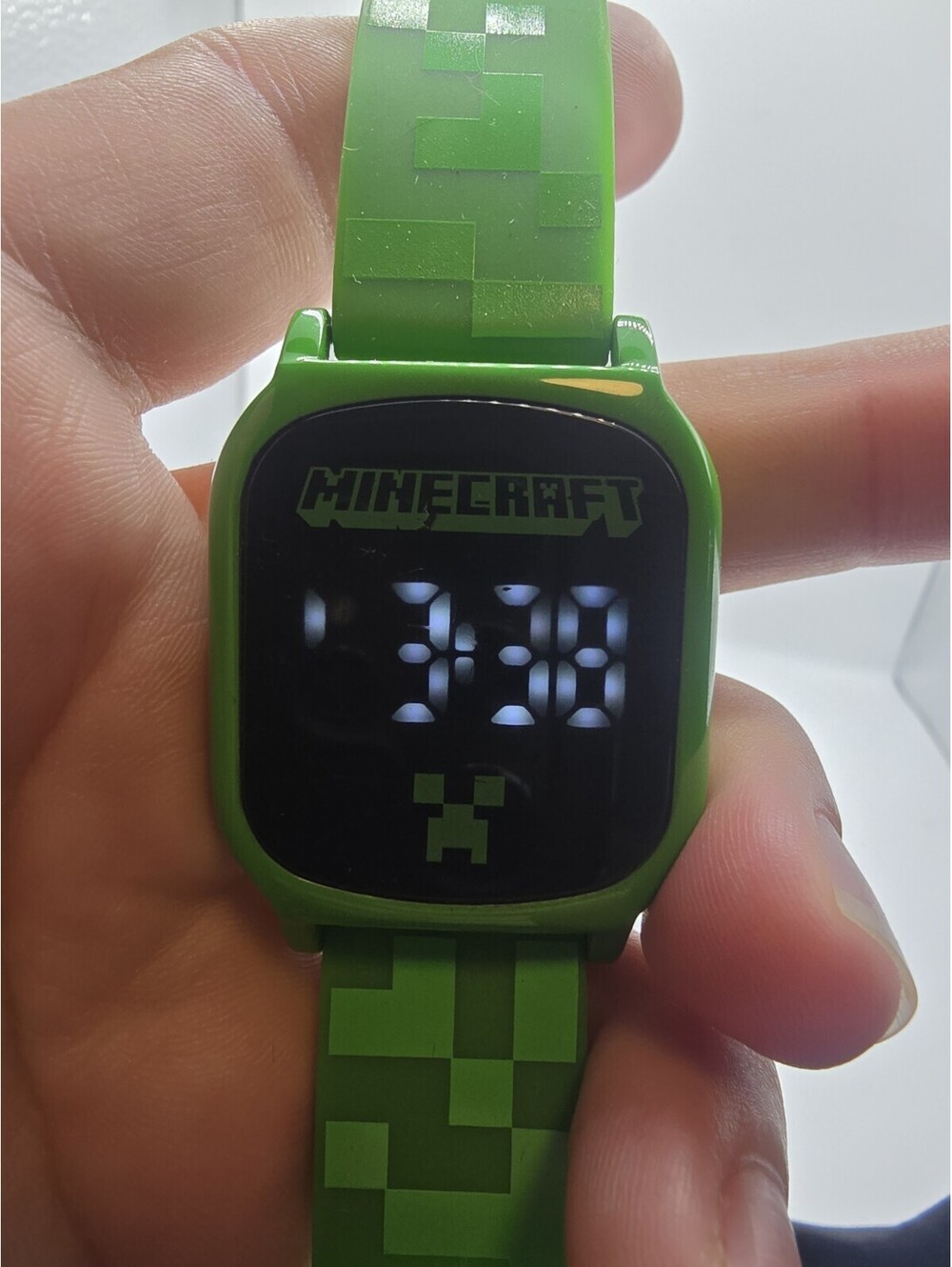 2021 Minecraft Digital Touch-Screen Watch Kids Watch In Good Shape - Creeper
